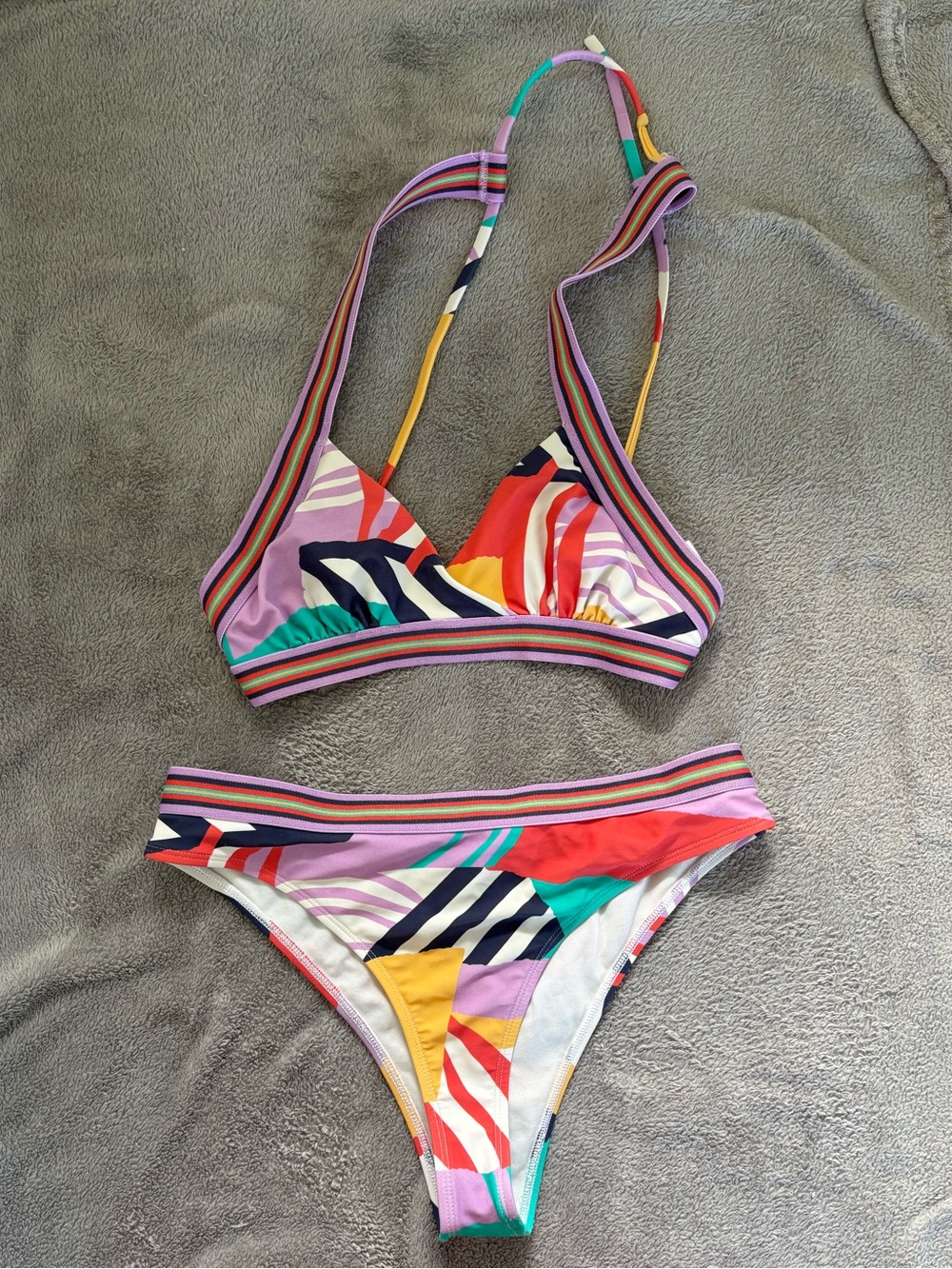 Eidon Swimwear Haleiwa Abstract Print Bikini Set - Size S